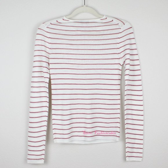 NWT Vince Stripe Print Wool Lightweight Sweater Top - Picture 5 of 8